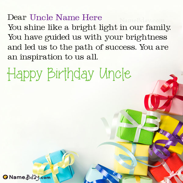 Birthday Wishes For Uncle With Name