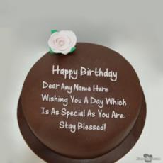 Beautiful Name Birthday Cake With Photo