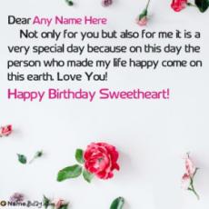 Happy Birthday Greetings For Girlfriend With Name