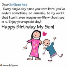 Online Happy Birthday My Son Images With Name