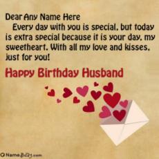 Create Birthday Wishes For Husband With Love