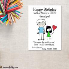 Download Name Birthday Cards For Grandpa From Granddaughter