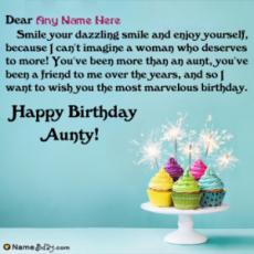 Make Birthday Greetings For Aunt With Name