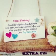 Handmade Birthday Wishes Card For Brother With Name