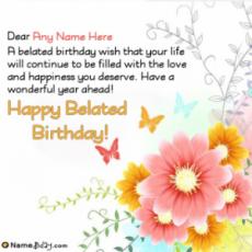 Create Belated Birthday Greetings With Name