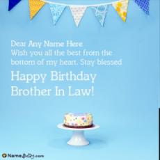 Birthday Card For Brother In Law With Name