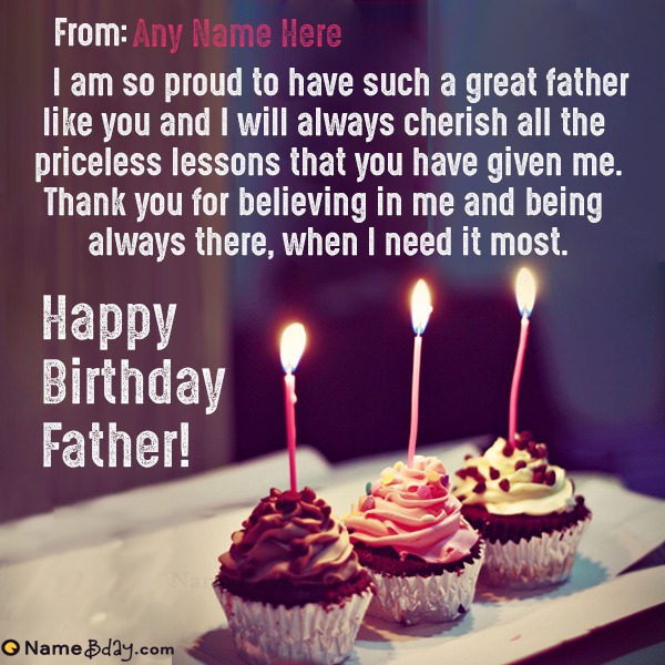 Birthday Message For Father With Your Name