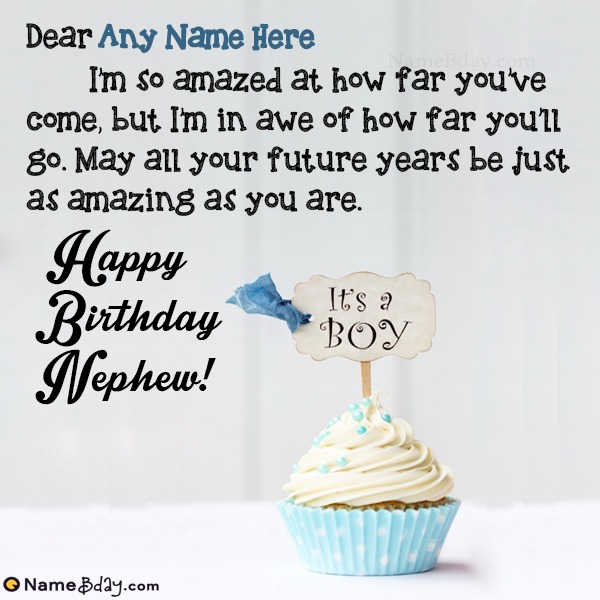 Name Birthday Wishes For Nephew From Aunt