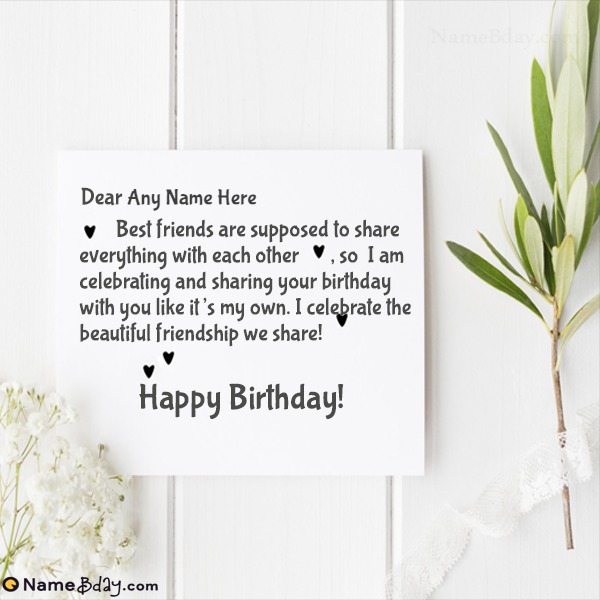 Special Birthday Card Messages For Friends With Name