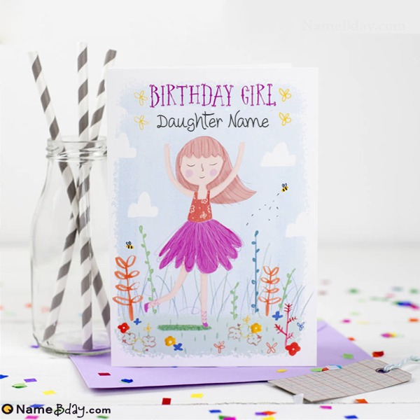 Happy Birthday Daughter Cards With Name And Photo