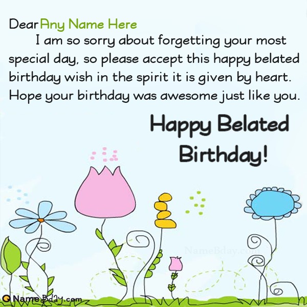 Belated Birthday Wishes For Sister With Name