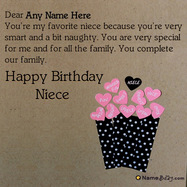 Free Birthday Cards For Niece With Name