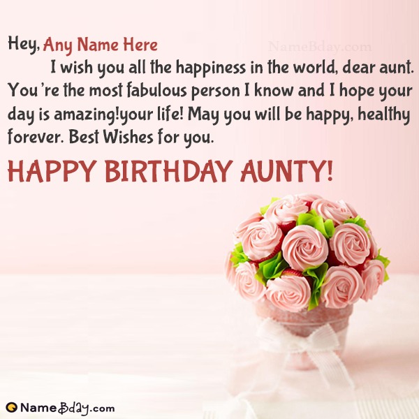 Happy Birthday Aunty Images With Name