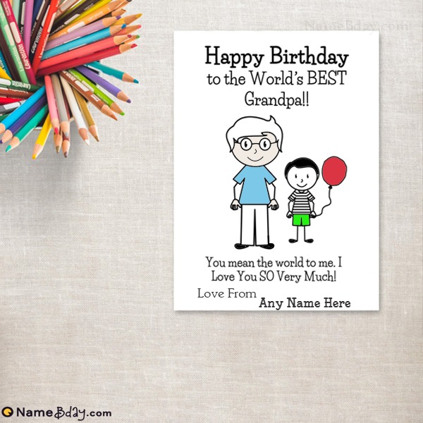 Download Name Birthday Cards For Grandpa From Grandson