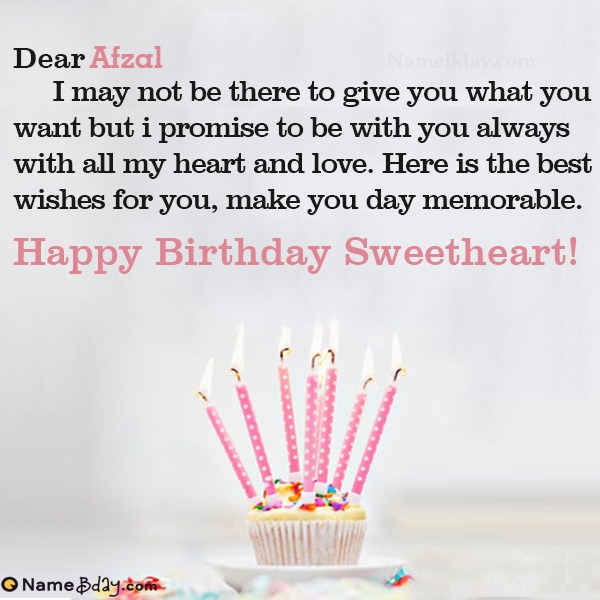 Happy Birthday Afzal Images of Cakes, Cards, Wishes