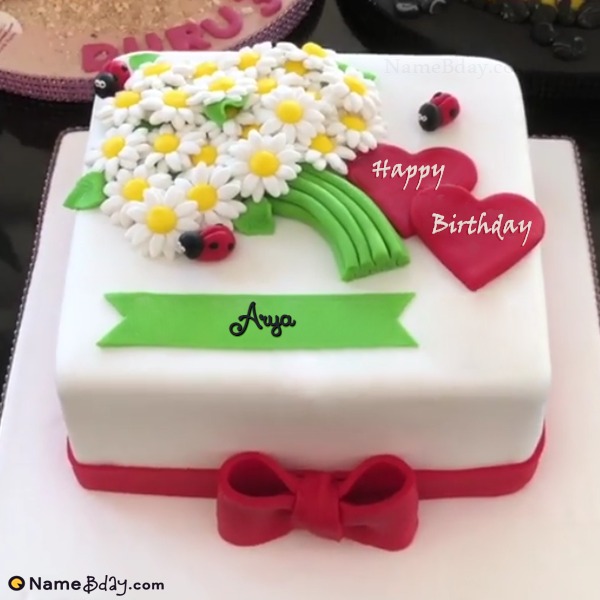 ❤️ Pink Birthday Cake For Dear Arya