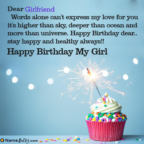 Happy Birthday Girlfriend Images of Cakes, Cards, Wishes