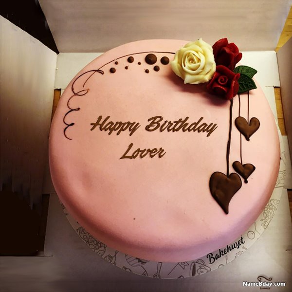 Happy Birthday Lover Image of Cake, Card, Wishes