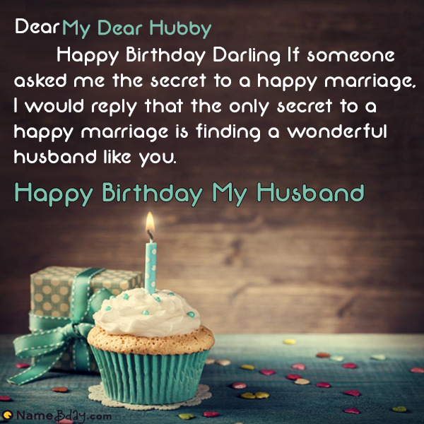 Happy Birthday My Dear Hubby Images of Cakes, Cards, Wishes