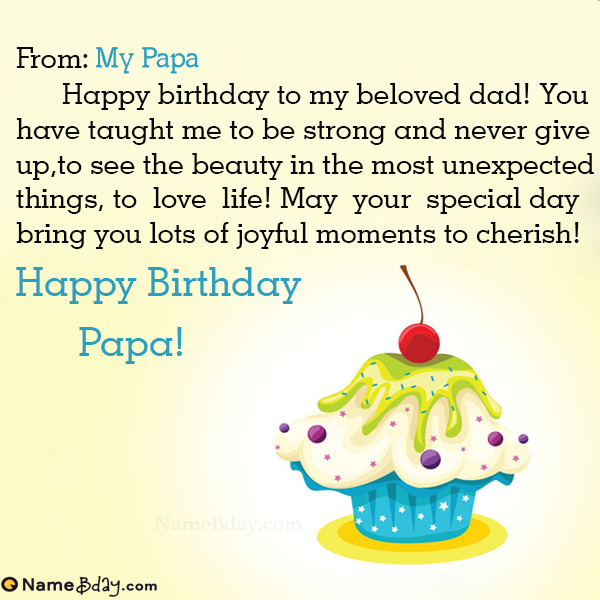 Happy Birthday My Papa Images of Cakes, Cards, Wishes