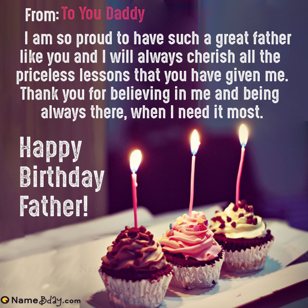 Happy Birthday To You Daddy Images of Cakes, Cards, Wishes