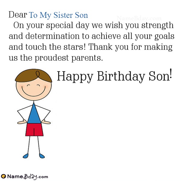 Happy Birthday Wishes For Sister Son