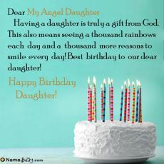 Happy Birthday Wishes For Daughter With Name And Photo