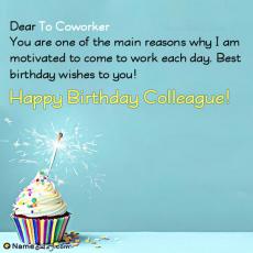 Birthday Wishes For Colleague With Name And Photo